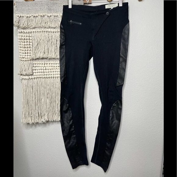 Rag & Bone Black Faux Leather Lined Leggings - Picture 2 of 6